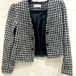 Black and white blazer